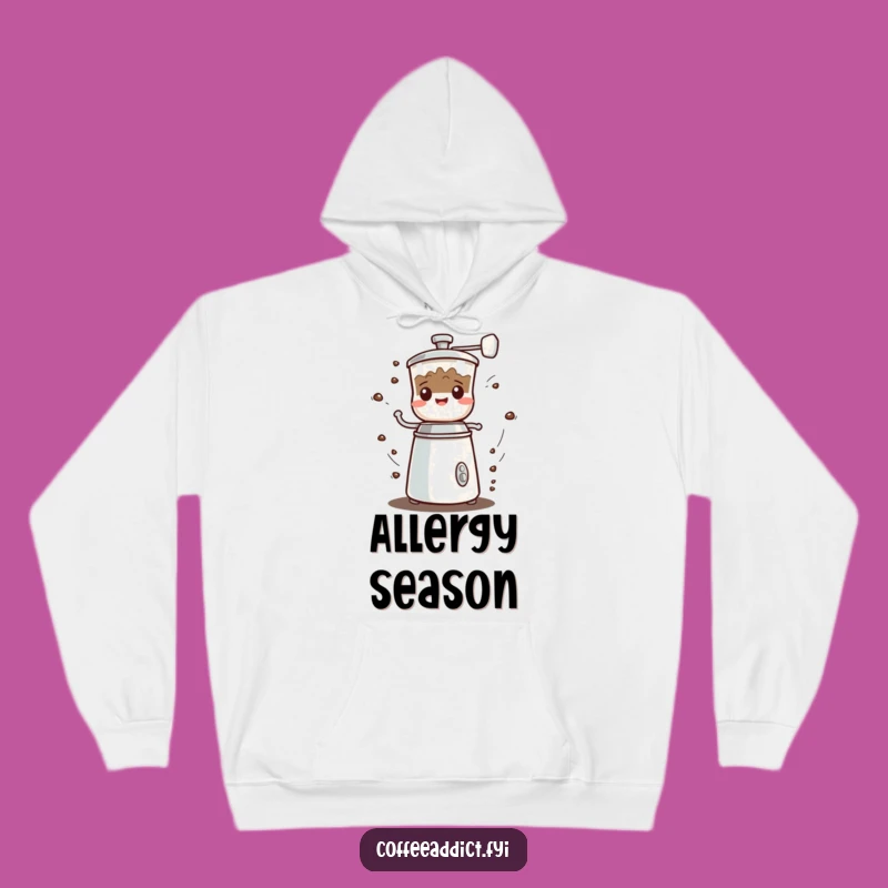 Funny Kawaii Coffee Grinder Hoodie, Cozy Grumbled Gift for Coffee Addicts