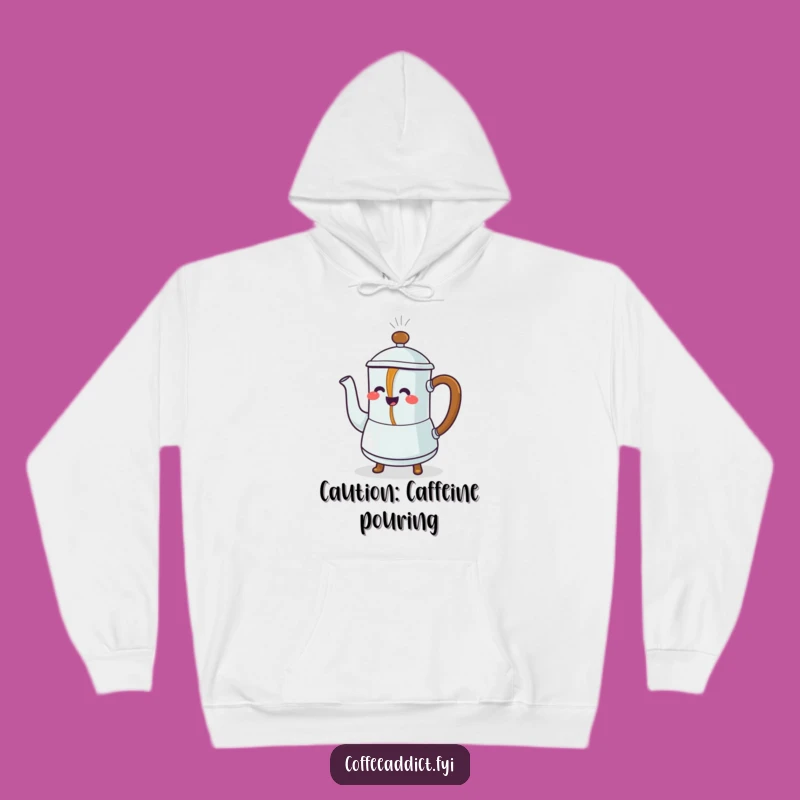 Funny Coffee Pot Hoodie: Cozy Warmth with Dancing Coffee - The Ultimate Gift!