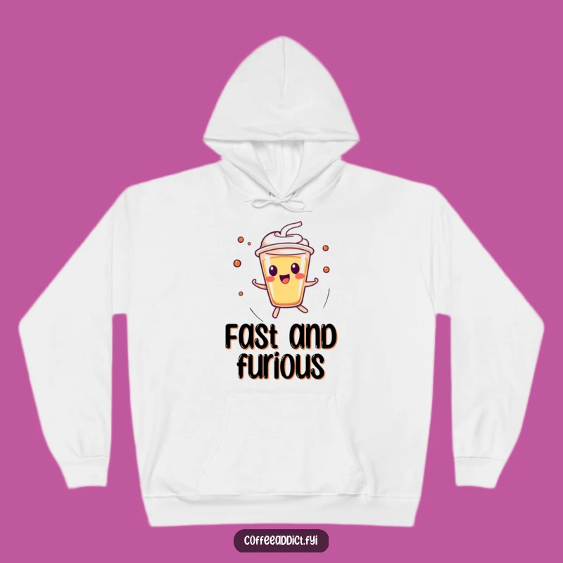 Cozy Funny Kawaii Espresso Shot Hoodie - Zippy Comfort for Coffee Fans, Gift Idea