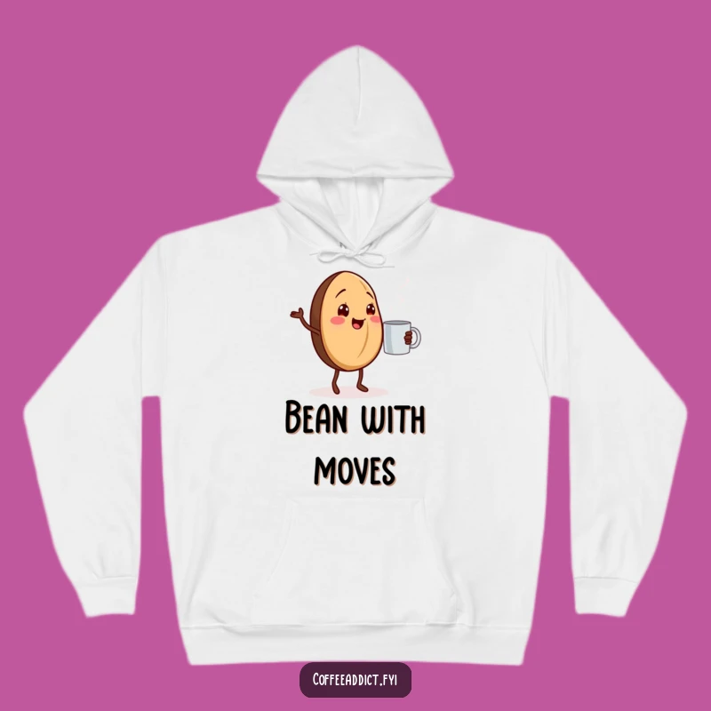 Funny Dancing Coffee Bean Hoodie: Cheerful Coffee Lover Gift