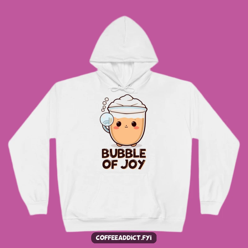 Funny Kawaii Cappuccino Hoodie: Cozy Foam Bubble Sweatshirt for Warmth