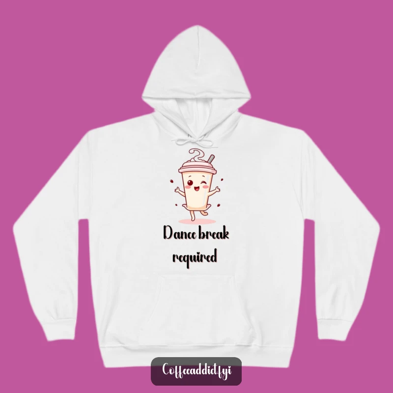 Funny Kawaii Coffee Stirrer Dancer Hoodie, Cozy Enthusiastic Gift for Coffee Addicts