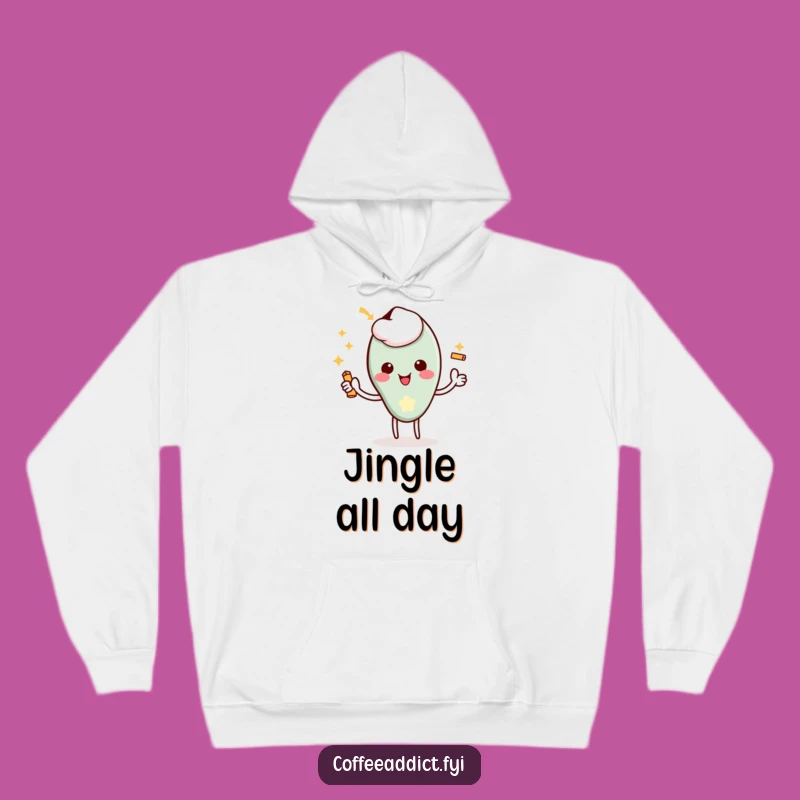 Funny Kawaii Coffee Spoon Hoodie, Delighted Flourish Gift for Coffee Addicts