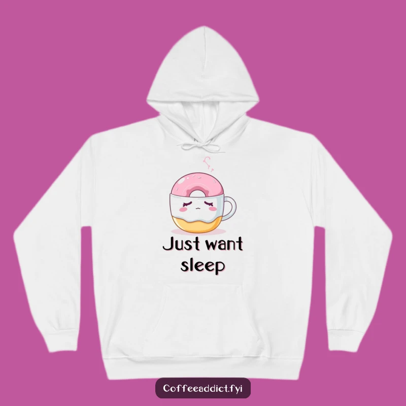 Funny Sleepy Donut Hoodie: Cozy Up in Comfort with a Nudged Treat, Perfect Funny Gift
