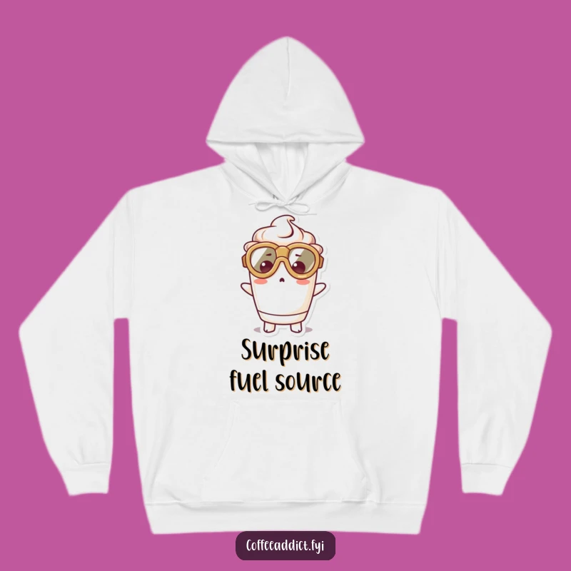 Cozy Funny Kawaii Coffee Cup Surprise Hoodie for Ultimate Comfort