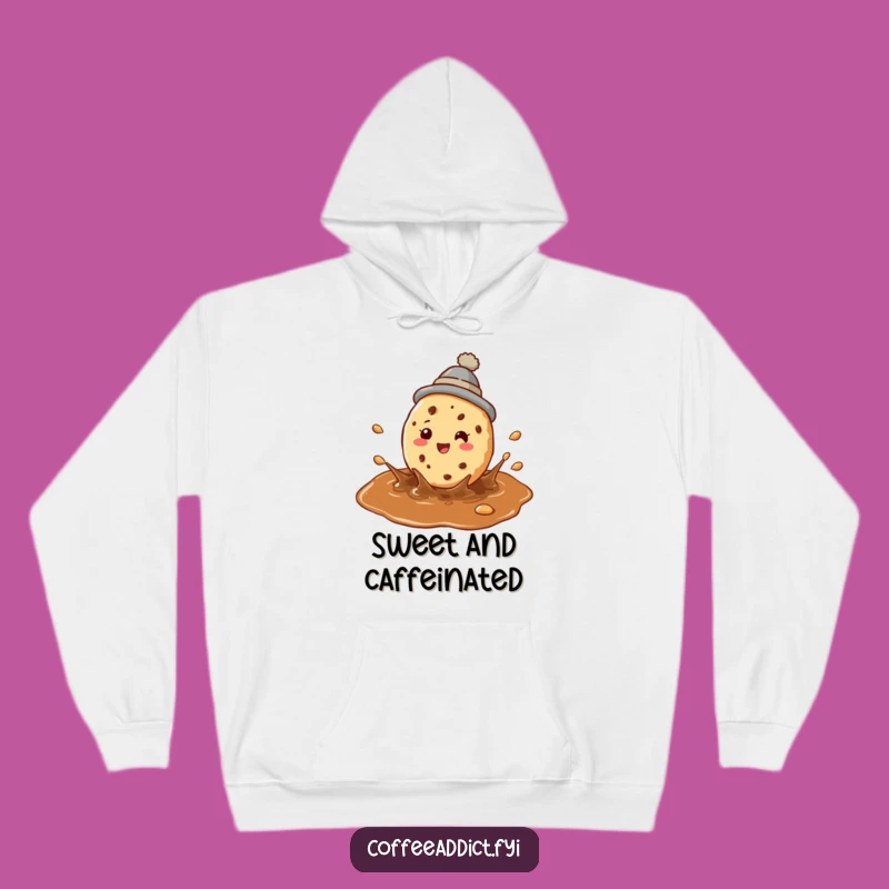 Funny Cookie Coffee Hoodie: Cozy Perky Cookie Splashy Gift
