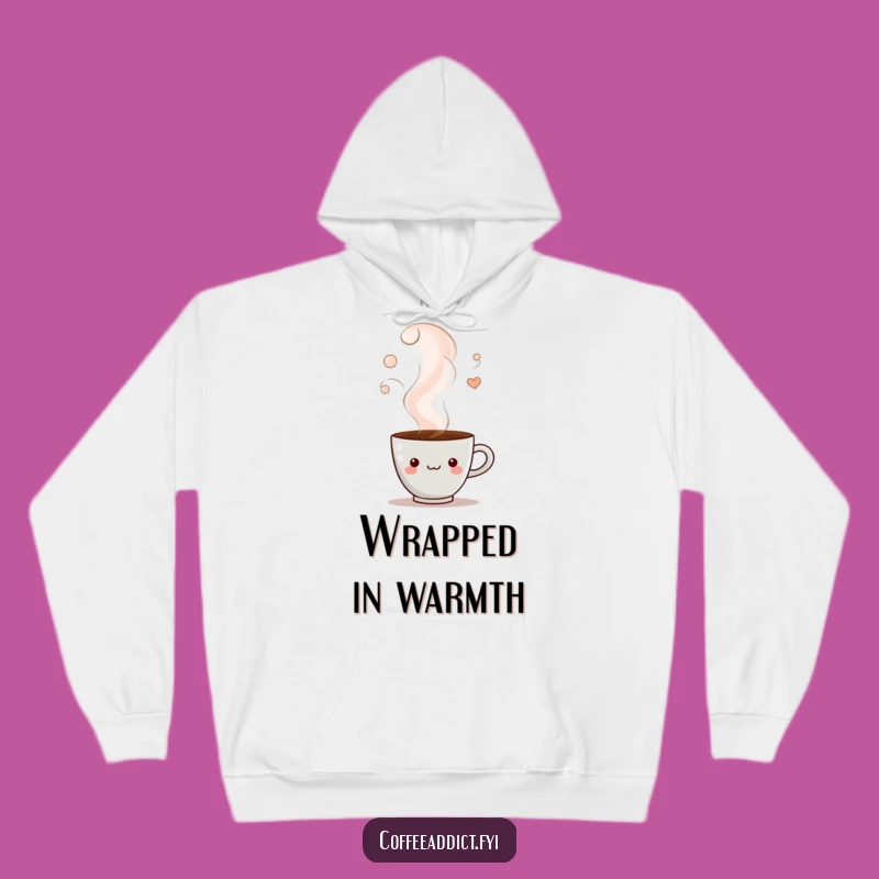 Cozy Funny Peeking Coffee Cup Hoodie for Warmth and Mystery