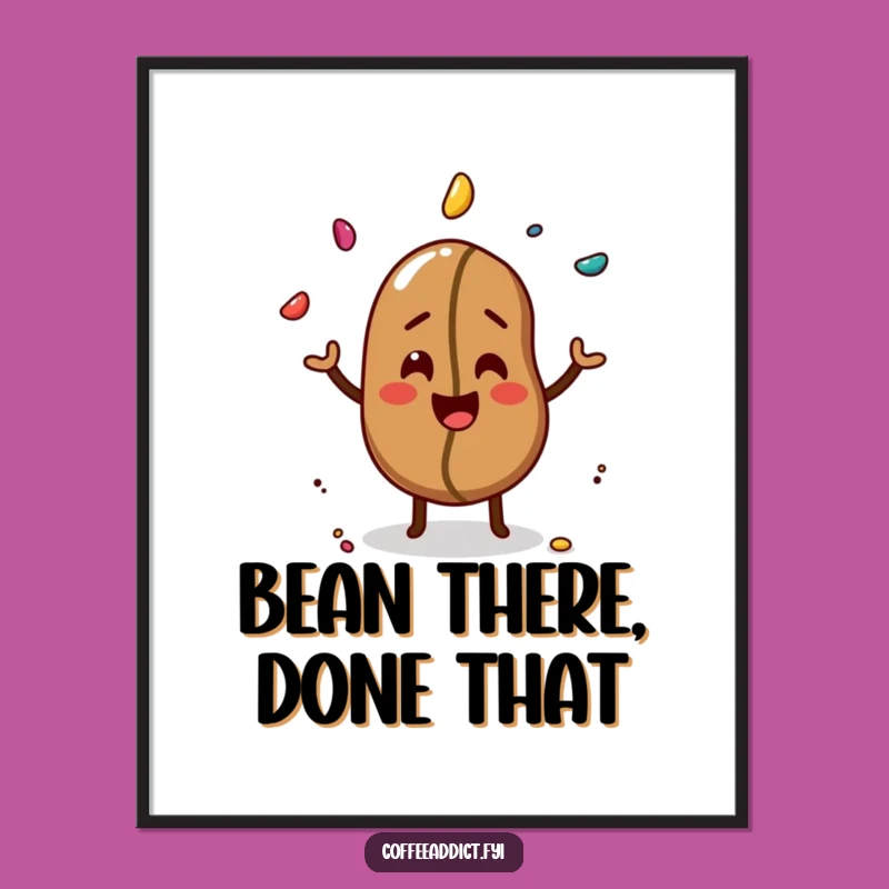 Free Printable Wall Art: Juggling Bean - Playful Decor Download