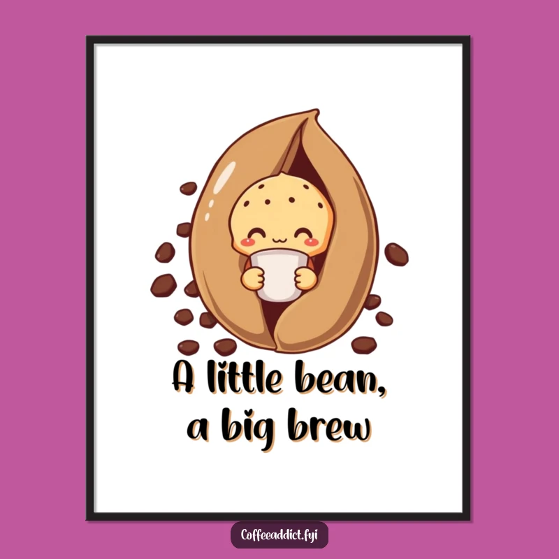 Funny Free Printable Wall Art: Shy Muffin's Coffee Break, Downloadable Decor for Calm