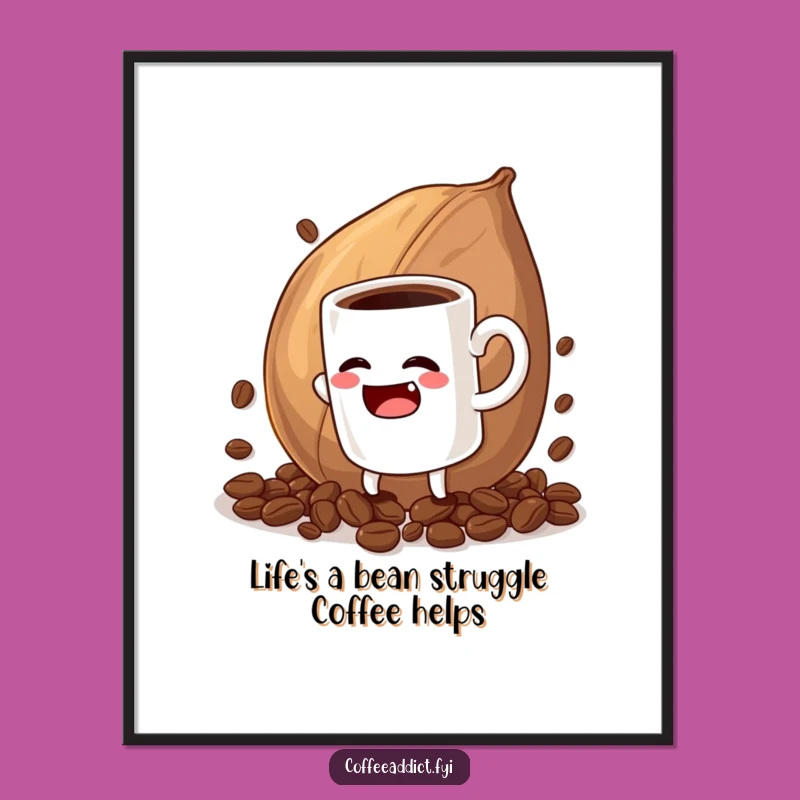 Free Printable Wall Art: Funny Coffee Mug Art, Humorous Downloadable Decor Gift