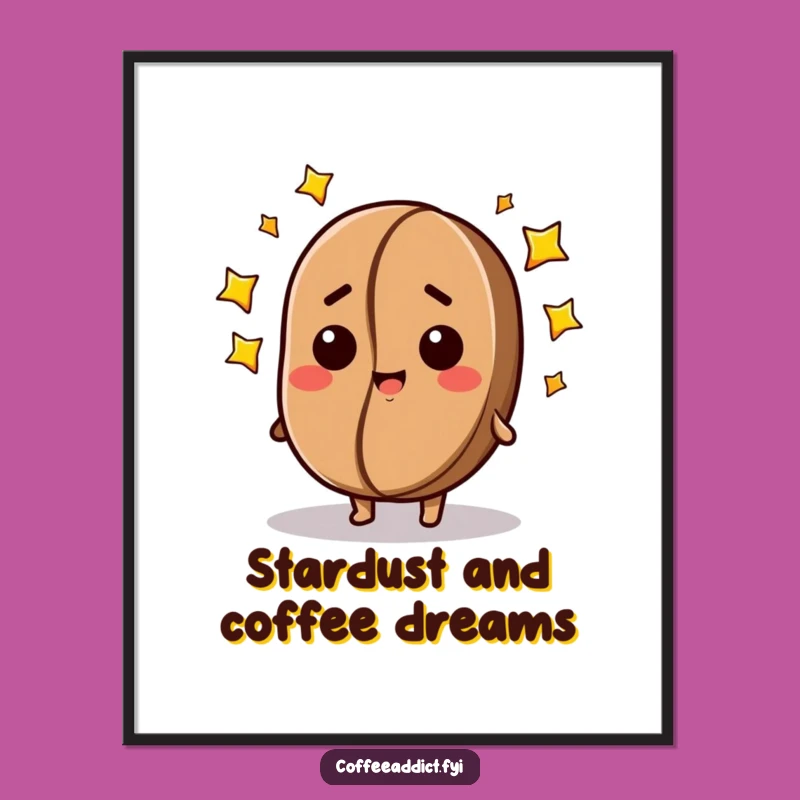 Free Printable Wall Art: Dazed Coffee Bean Whimsical Downloadable Decor