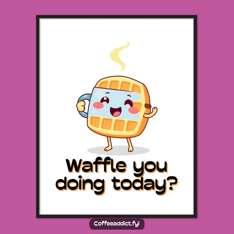 Free Printable Wall Art: Tiptoeing Waffle - Cozy Decor Download