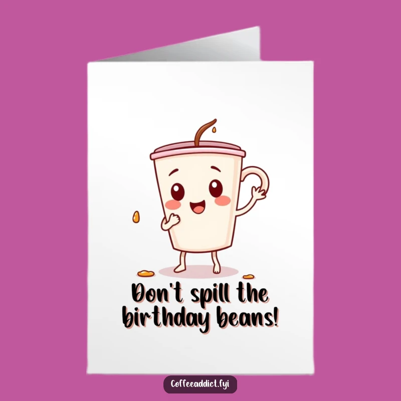 Free Printable Coffee Cup Dance Card - Funny Birthday Downloadable Gift