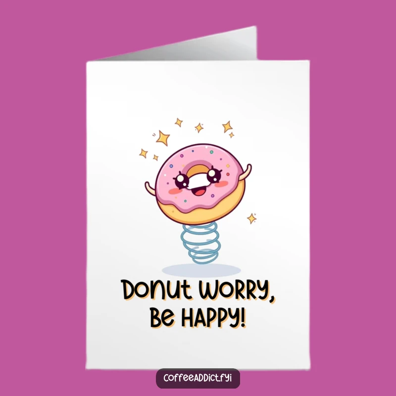 Free Printable Birthday Card: Bouncing Donut - Funniest Downloadable Gift Ever!