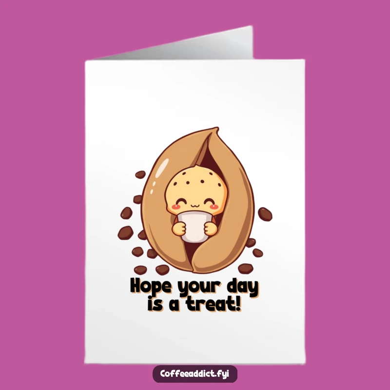 Free Printable Birthday Card: Shy Muffin's Coffee Wish, Perfect Downloadable Gift