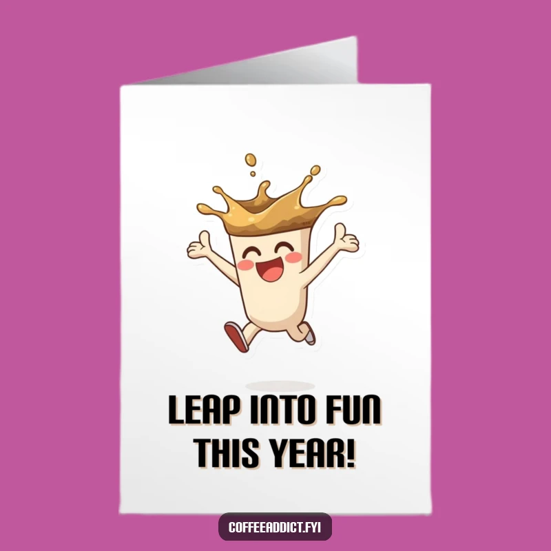Free Printable Birthday Card: Coffee Splash, Energetic Leap Downloadable Gift!