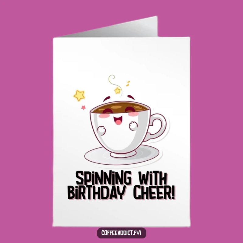 Free Printable Birthday Card: Spinning Saucer's Delight, Funny Downloadable Gift Idea