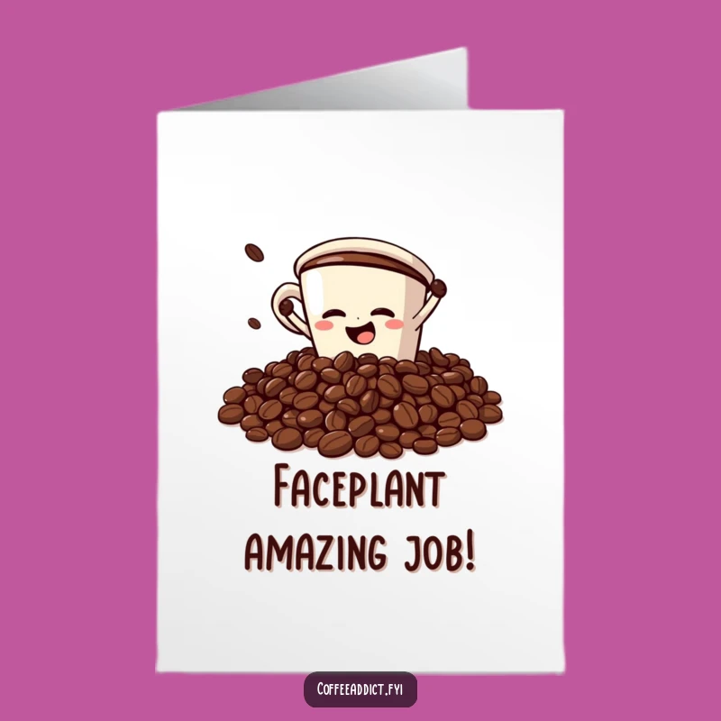 Free Printable Congrats Card: Faceplant Cup for Epic Fails Downloadable