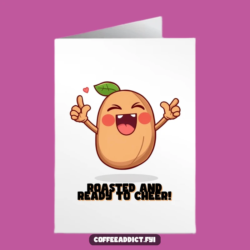 Free Printable Congrats Card: Roaring Bean for Your Victory!