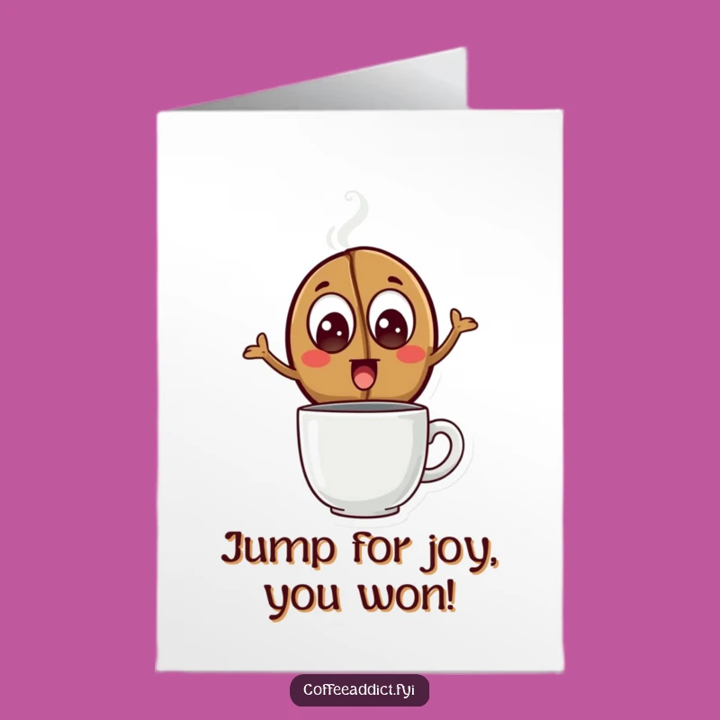 Free Printable Congrats Card: Coffee Bean Leap - Dynamic DIY Downloadable Gift