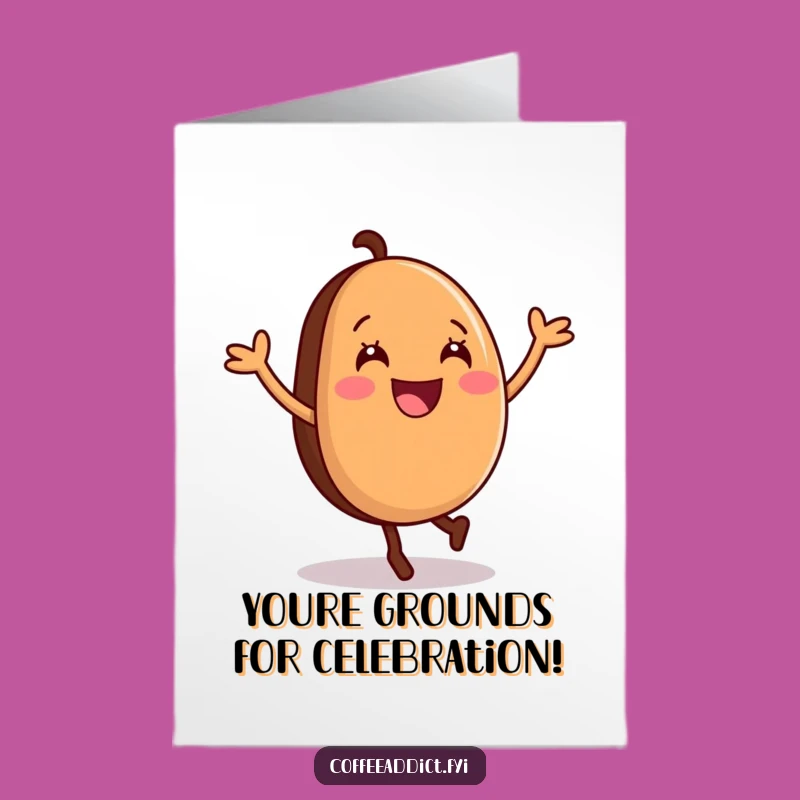 Free Printable Congrats Card: Coffee Bean Cartwheel - Hilarious DIY Downloadable Gift