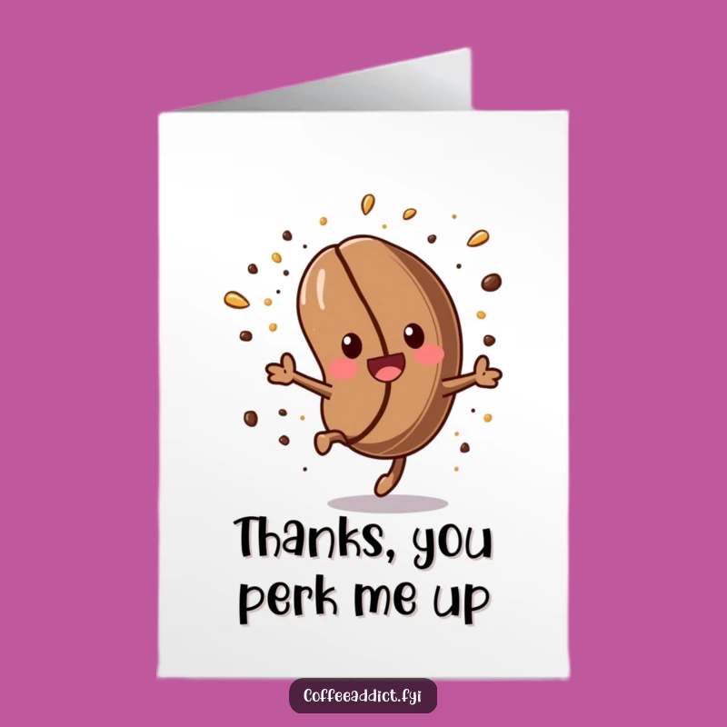 Free Printable Thank You Card: Coffee Bean's Thank You Somersault, Sweet Downloadable Gift