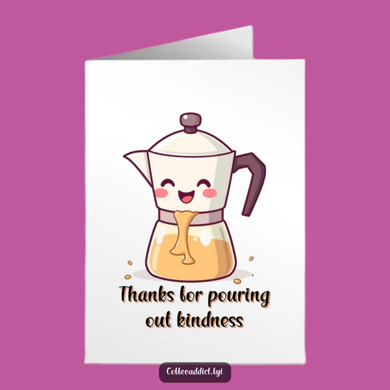 Free Printable Thank You Card: Coffee Pot Cascade Gratitude!