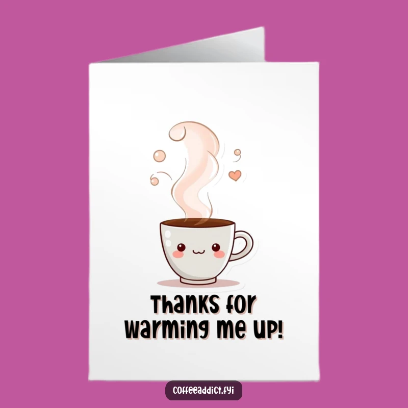 Free Printable Thank You Card: Steamy Peek-a-Boo Cup, Hilarious Downloadable Gift for Coffee Lovers