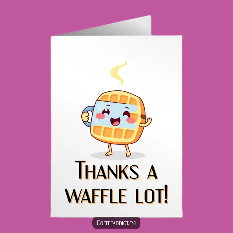 Free Printable Thank You Card: Tiptoeing Waffle - Warm Downloadable Gratitude