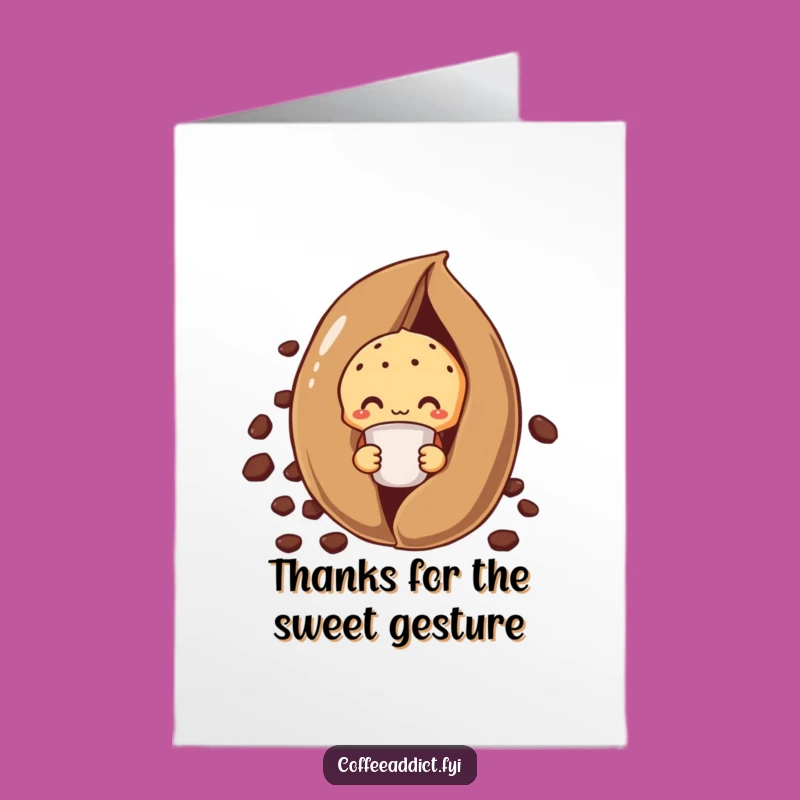 Free Printable Thank You Card: Shy Muffin's Coffee Thanks, Perfect Downloadable Gift