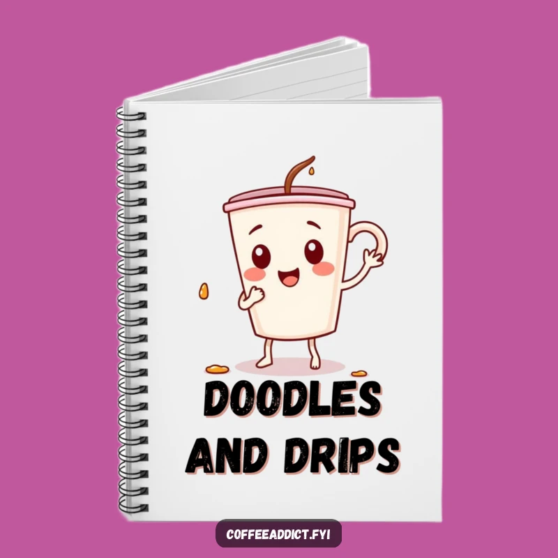 Funny Dancing Coffee Cup Notebook: Jot Down Ideas with Energetic Flair