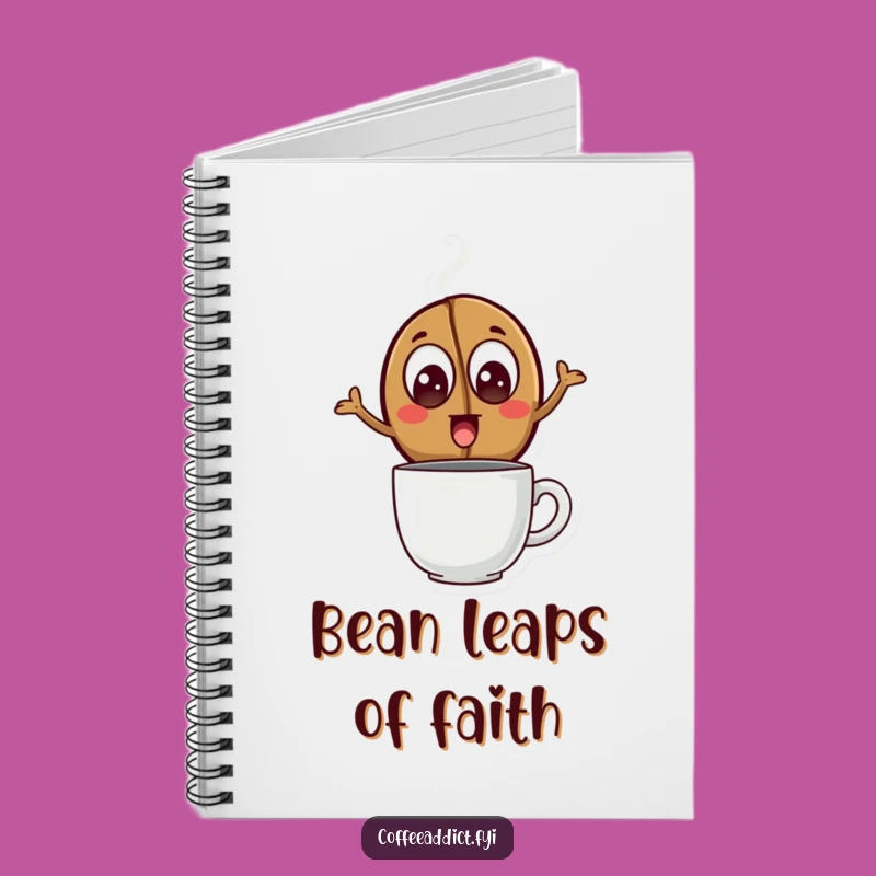 Funny Coffee Bean Leap Notebook: Journal Your Jumps Excited Notes, Handy Funny Gift