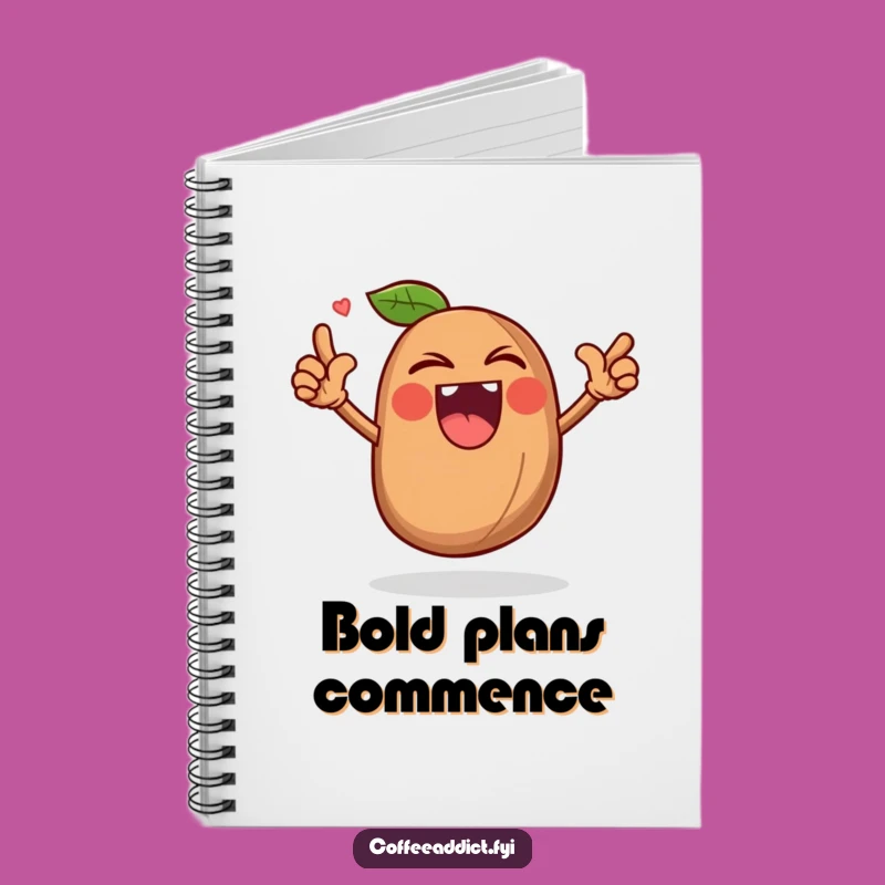 Funny Coffee Bean Notebook - Roaring Thoughts Journal, Perfect Power Gift