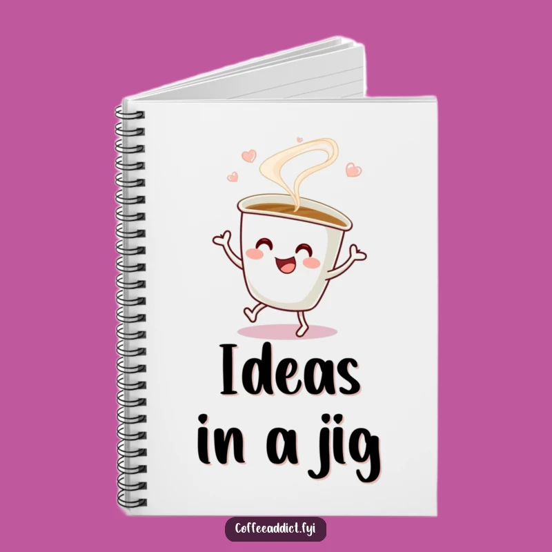 Funny Coffee Cup Jig Notebook: Journal Your Jiggles Steaming Notes, Handy Funny Gift