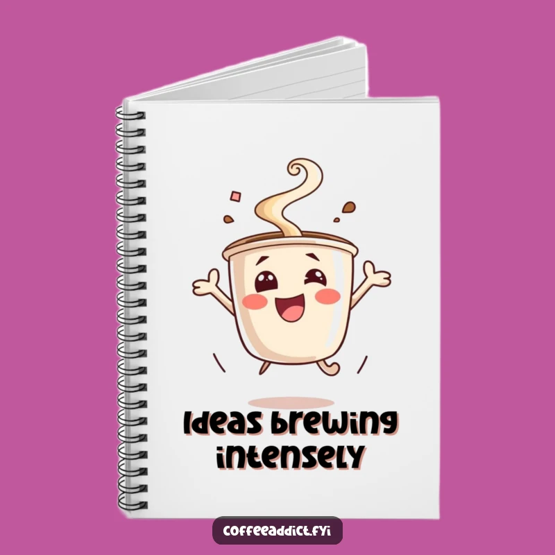 Funny Excited Coffee Cup Notebook: Jot Down Joyful Ideas, a Perfect Funny Gift