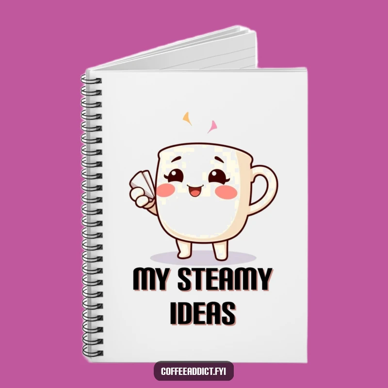 Funny Fanning Coffee Mug Notebook: Rosy Cheeks Journal Gift