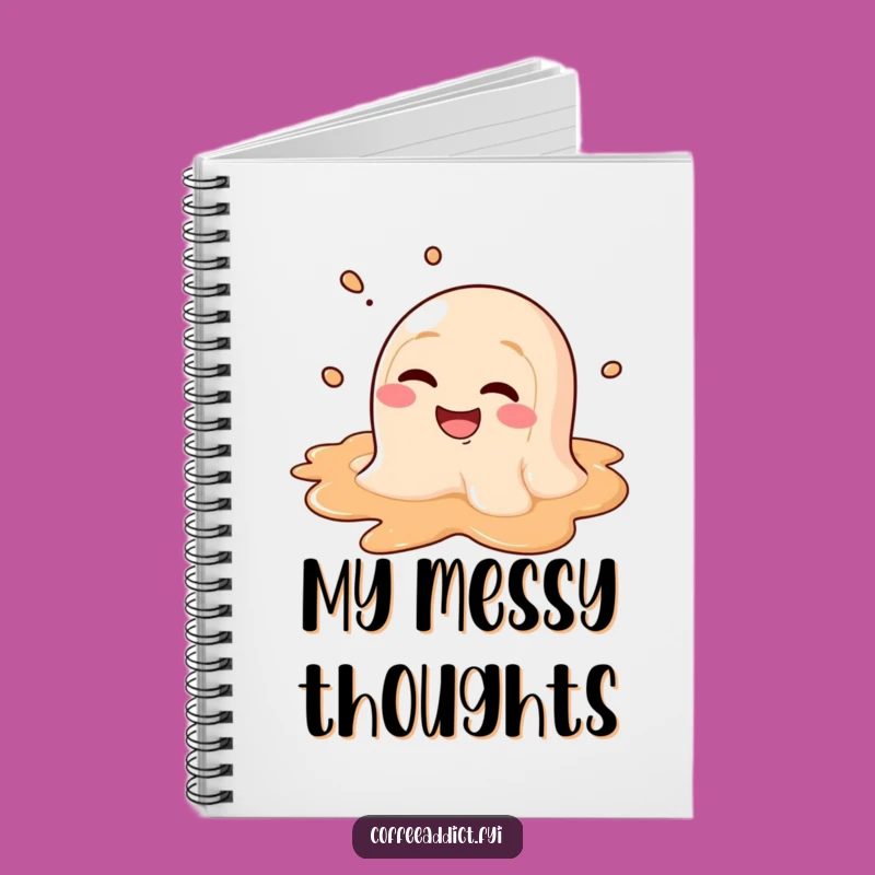 Funny Melting Coffee Puddle Notebook - Perfect for Jotting Down Relaxed Ideas
