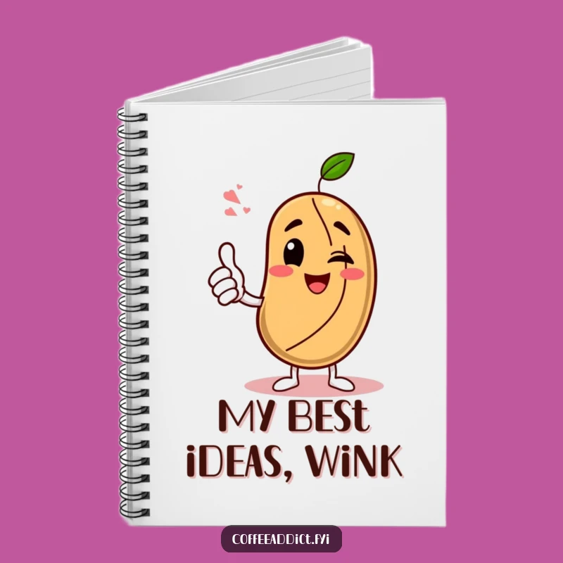 Funny Motivated Notebook: Coffee Bean Thumbs Up - Great Gift!
