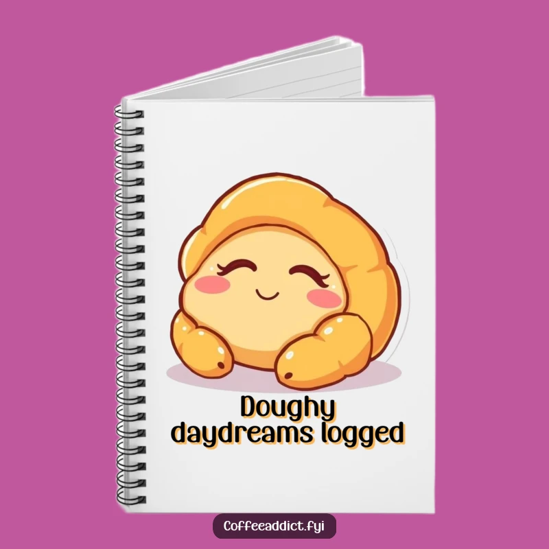 Funny Sleepy Croissant Notebook - Jot Down Sweet Dreams Gift!