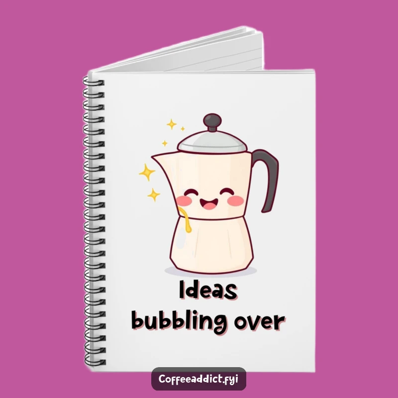 Funny Kawaii Coffee Pot Notebook: Sparkle & Laugh, Hilarious Journal