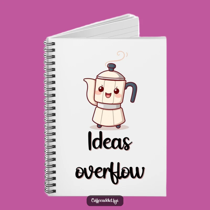 Funny Tipping Coffee Pot Notebook - Hilarious Journal for Playful Ideas