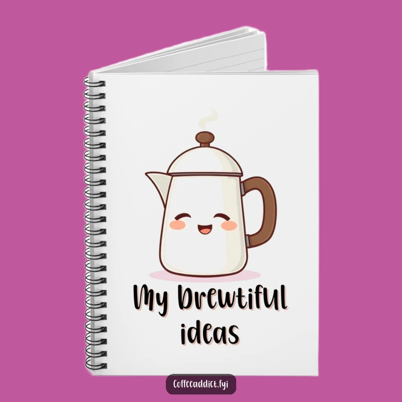 Funny Winking Coffee Pot Notebook - Jot Down Ideas with Zest