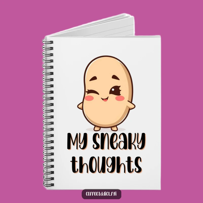 Funny Kawaii Coffee Bean Notebook - Mischievous Ideas, Creative Gift