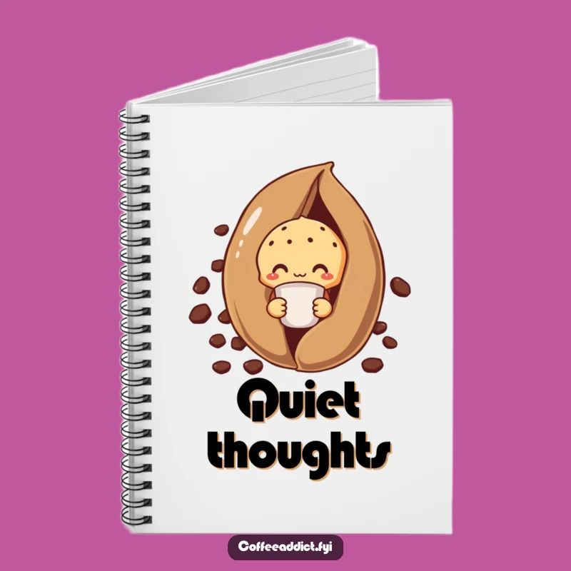Funny Shy Muffin Notebook: Coffee Bean Journal for Quiet Thoughts