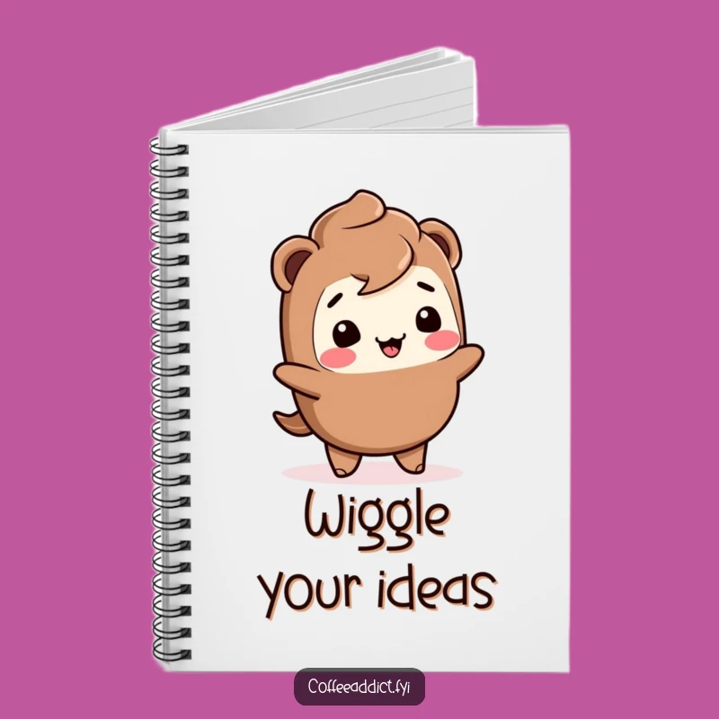 Funny Kawaii Mocha Notebook: Giggling Wiggle Journal for Ideas
