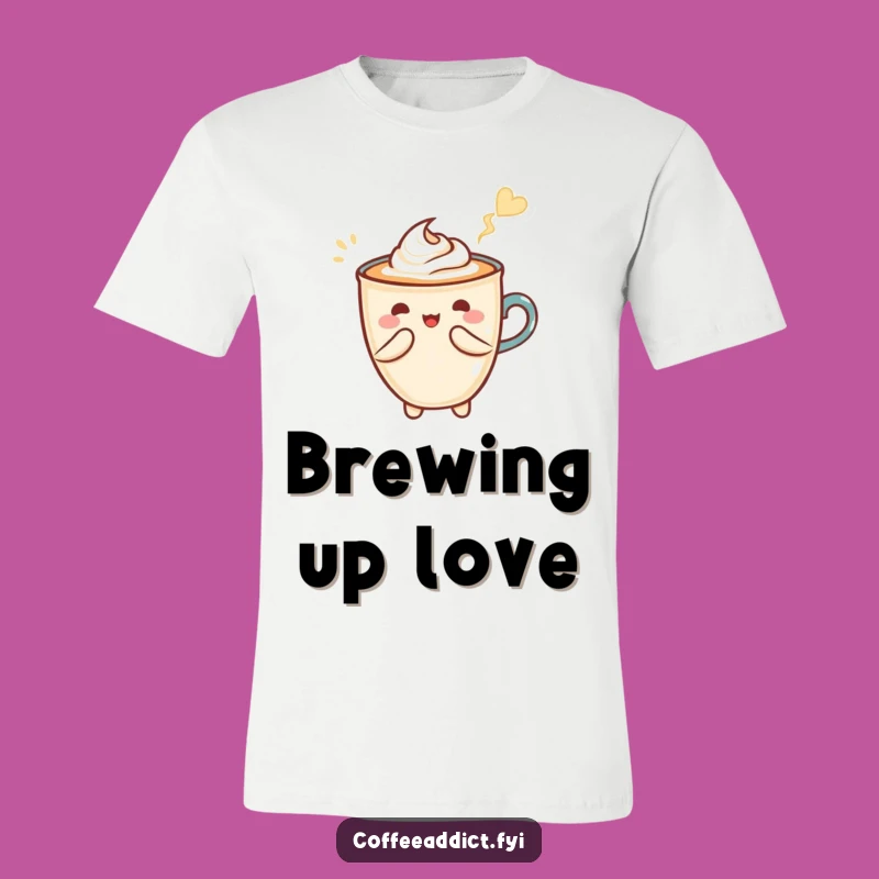 Funny Kawaii Latte Art T-Shirt - Heart Creation Tee