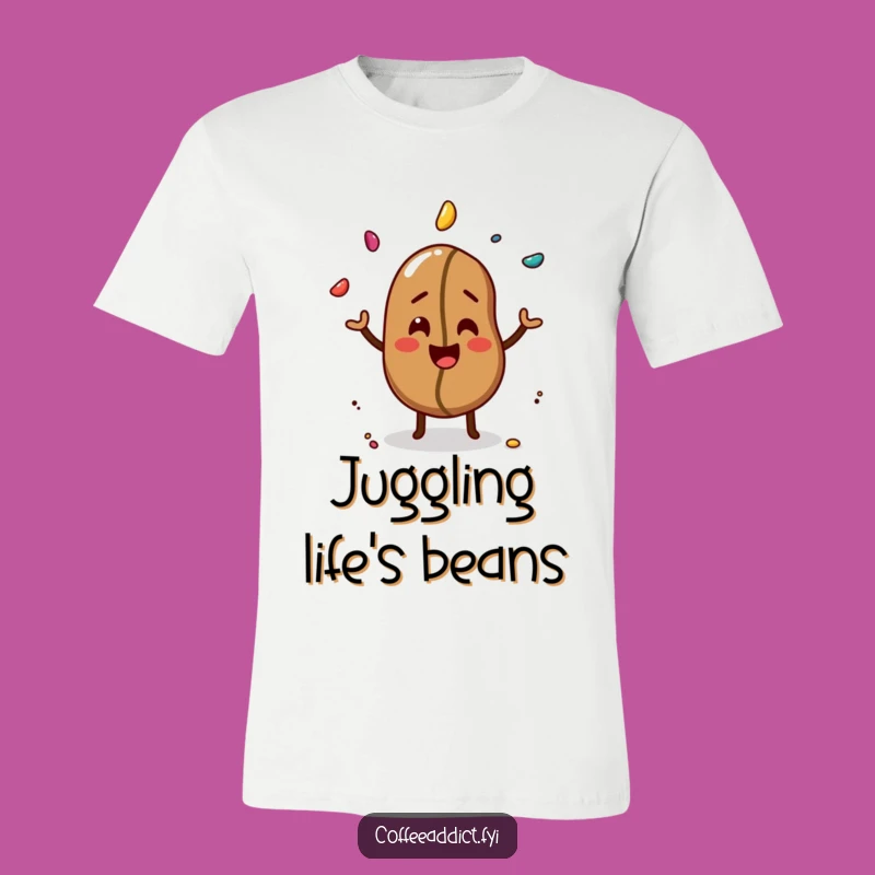 Funny Coffee Bean T-Shirt: Juggling Sprinkles with Giggles Design