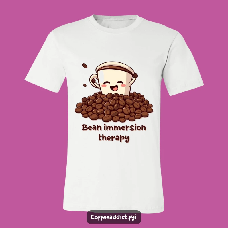 Funny Coffee Overload T-Shirt: Faceplant Bean Dive - Cool Gift!