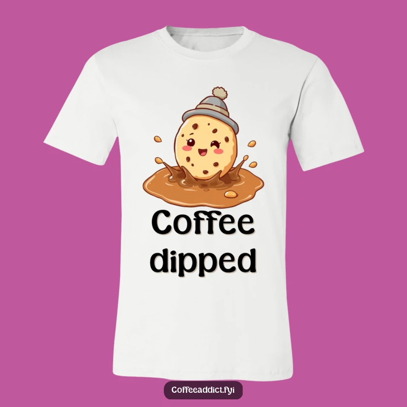 Funny Cookie Coffee T-Shirt: Perky Splashy Shirt for Sweet Mornings
