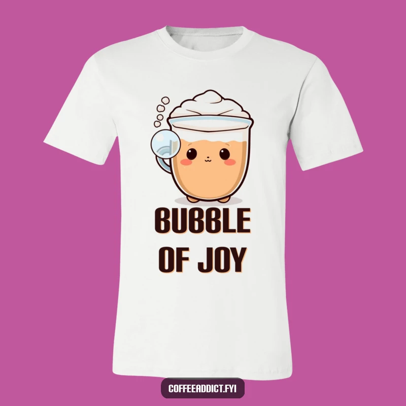 Funny Kawaii Cappuccino T-Shirt: Playful Bubble Tee for Latte Lovers